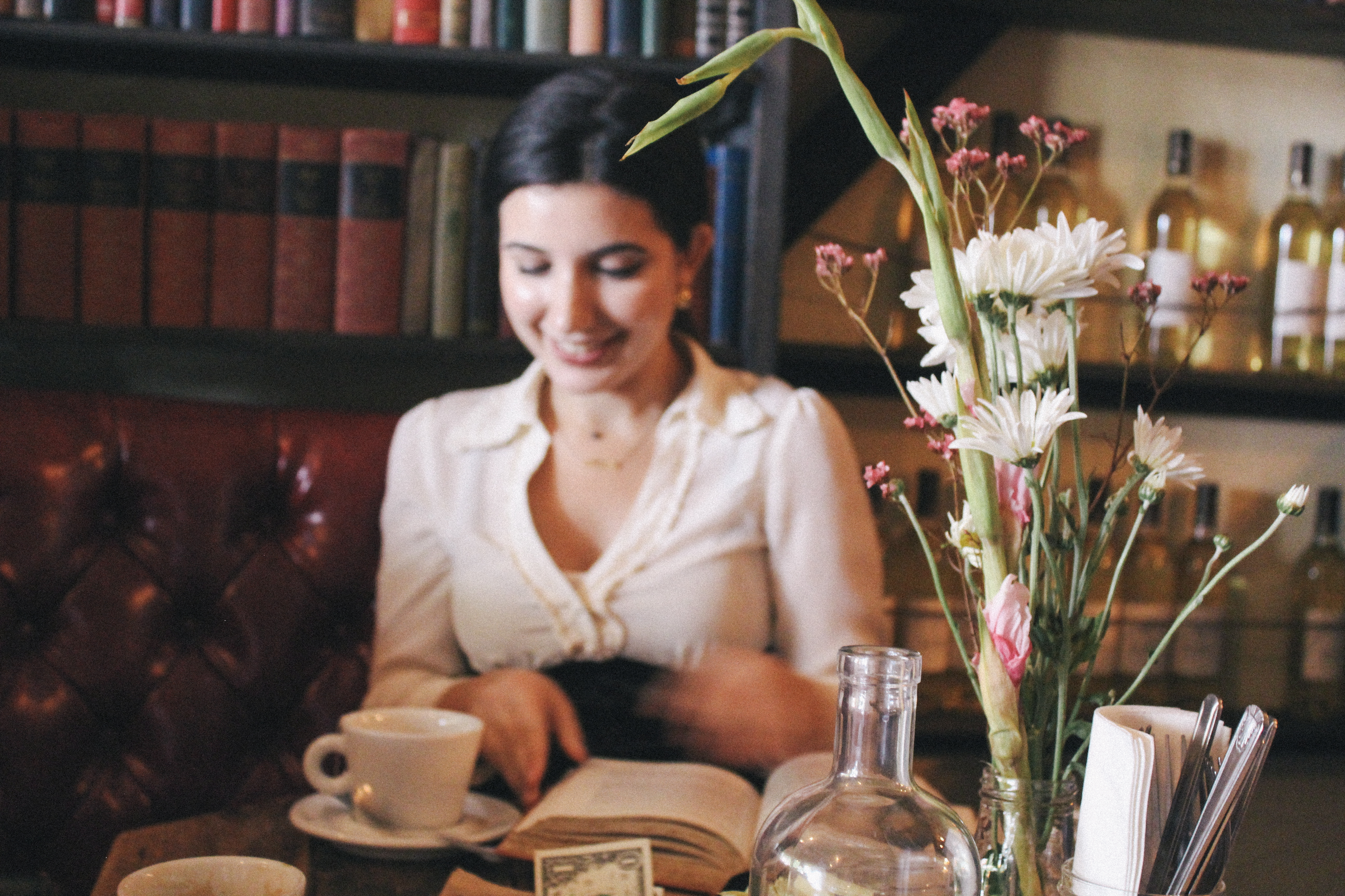 Milk and Roses, Brooklyn, lookbook, corset, blouse, slides, mules, Kate Spade, fashion blogger, style, fashion, high fashion, every day look, outfit of the day, ootd, Levis, books, coffee, tea, coffee shop, New York