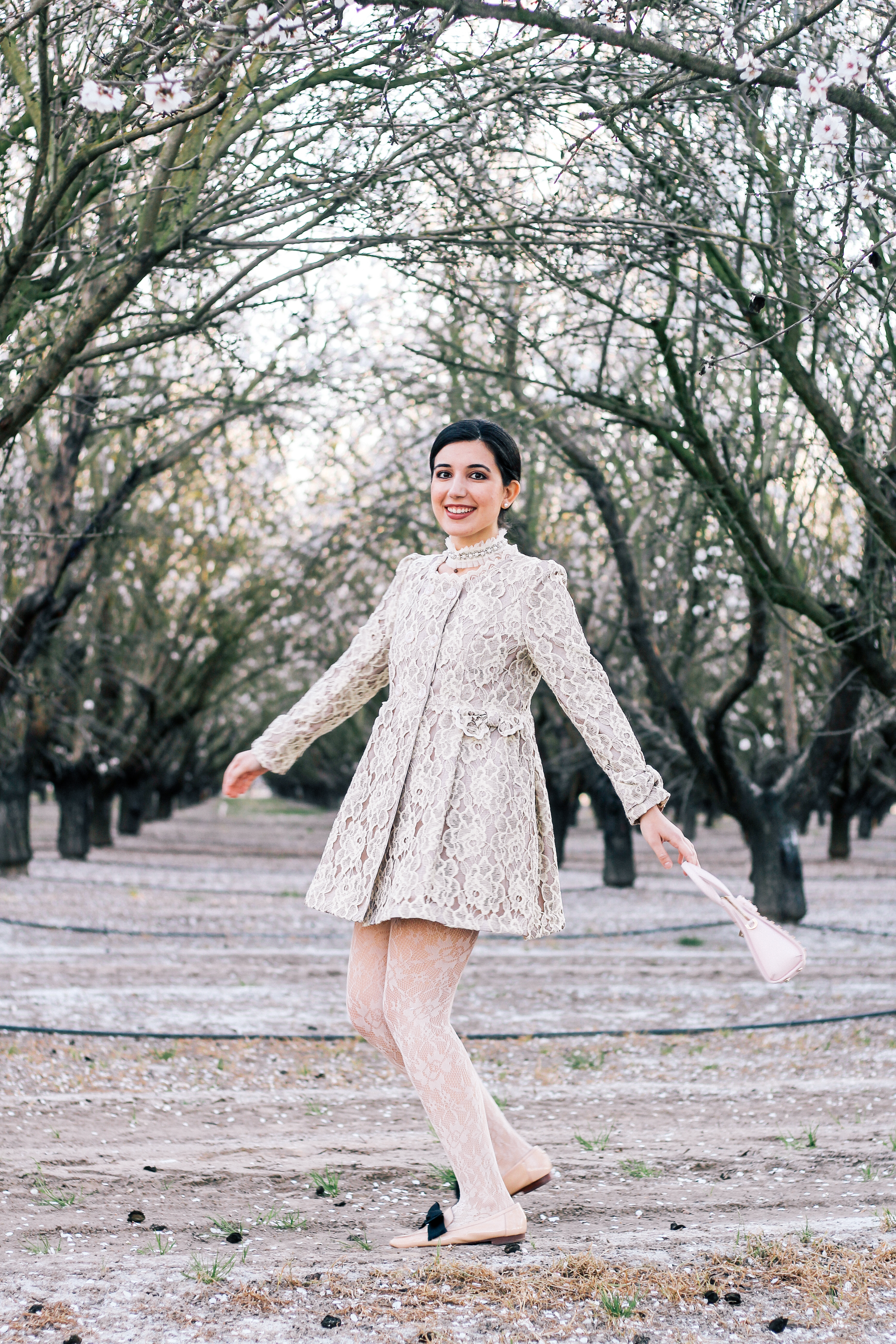 lace, coat, Kate Spade, loafers, pink, vintage, choker, girly, blossoms, spring, spring lookbook, spring outfit, high fashion, couture, fashion editorial, necklace, floral, spring style, style, outfit of the day, ootd, lotd, bows