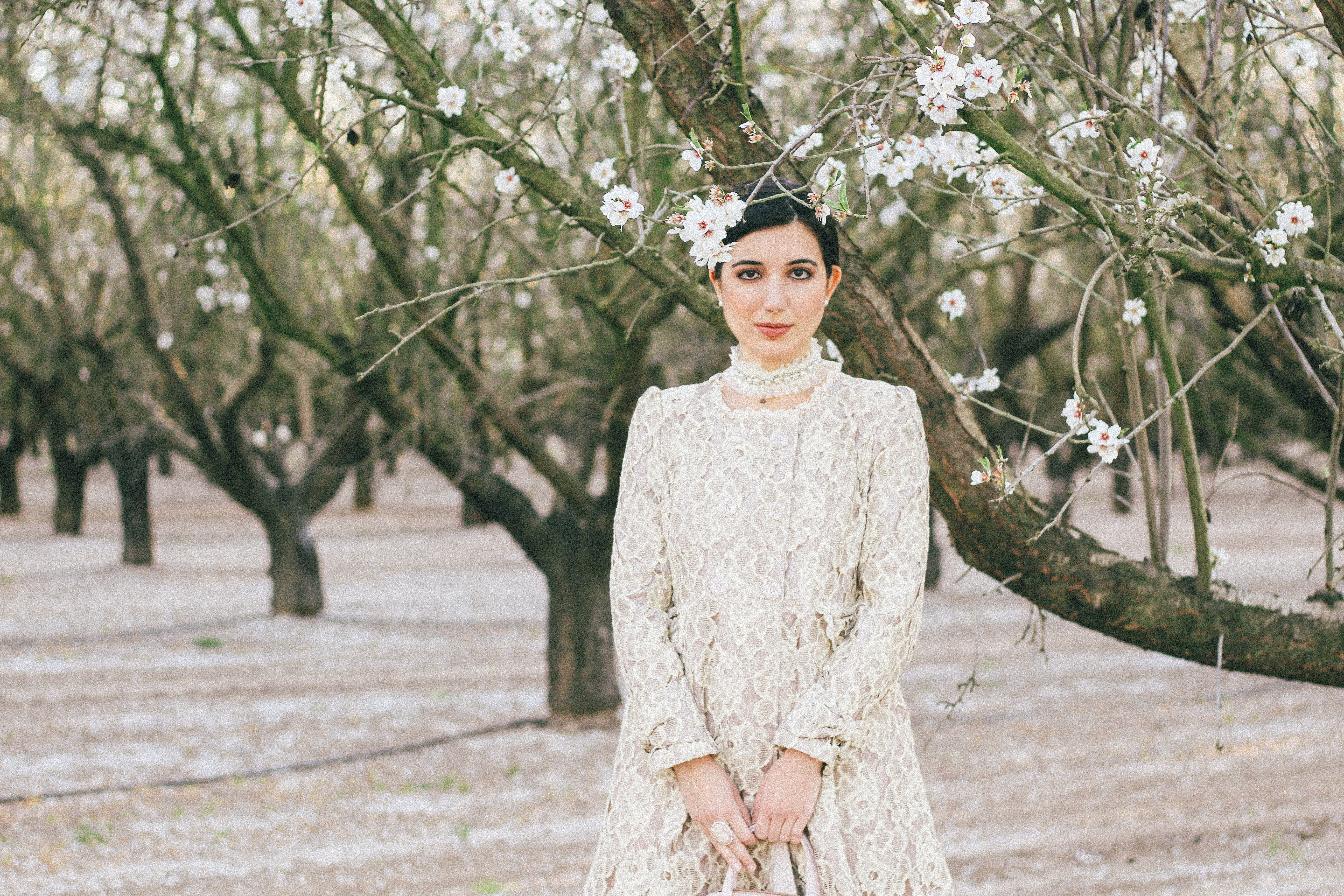 Fashion Editorial in Blossoms