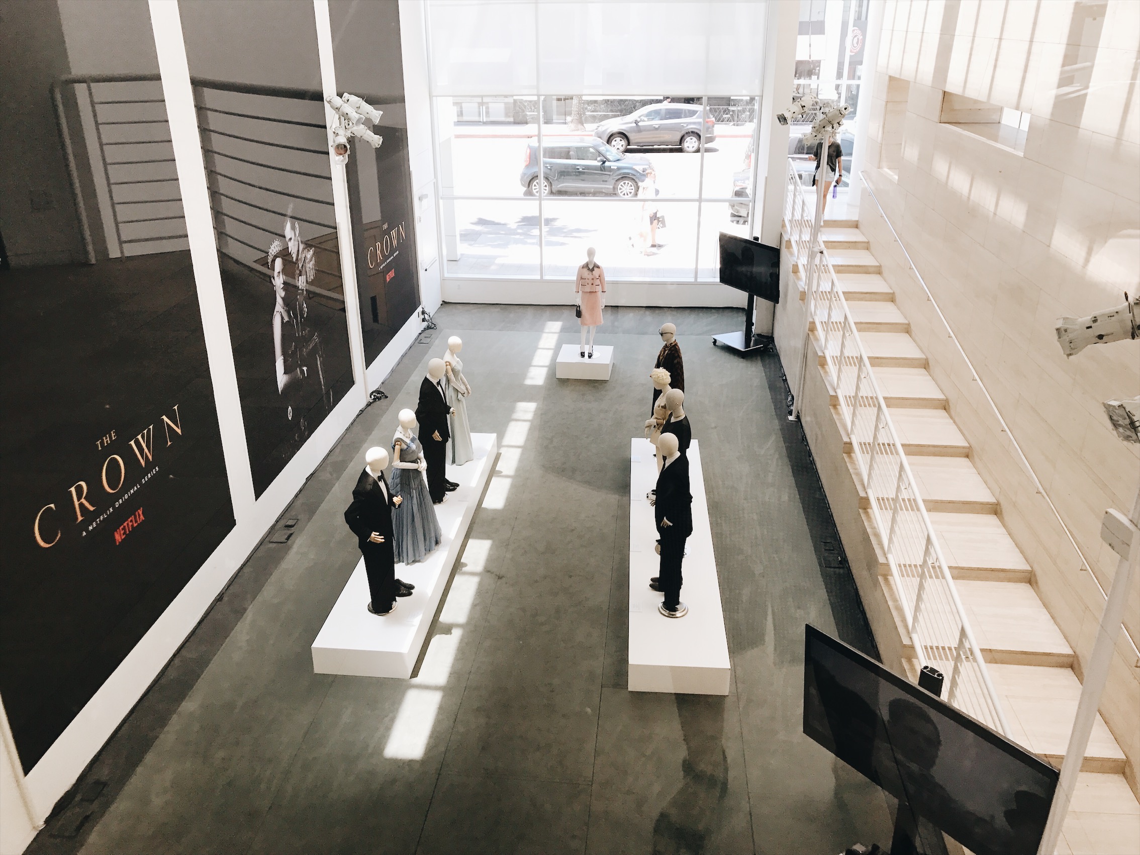 The Crown, Netflix's The Crown, Claire Foy, Matt Smith, Vanessa Kirby, Matthew Goode, Michele Clapton, costume design, Paley Center for Media, Beverly Hills, television costume design, Windsor family, The Royal Family, Gal Meets Glam collection, Louis Vuitton, gingham dress, vintage fashion, fifties fashion, mid-century fashion, forties fashion, lookbook, fashion blogger, red lips, outfit of the day, ootd, summer fashion, museum exhibition, fashion exhibition, Queen Elizabeth II, Princess Margaret