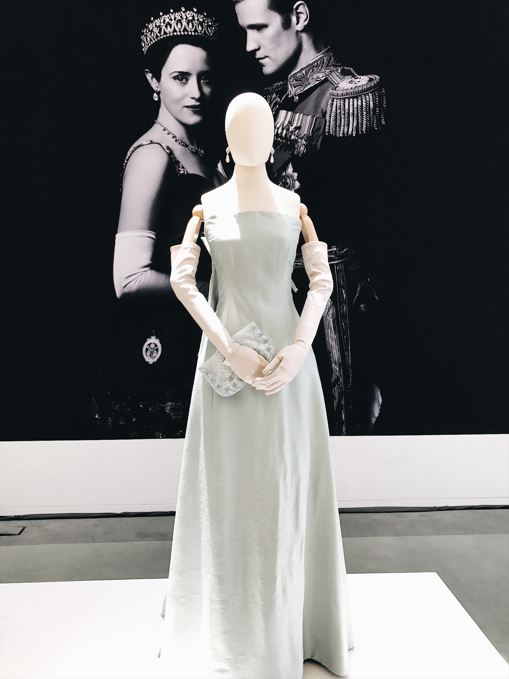 The Crown, Netflix's The Crown, Claire Foy, Matt Smith, Vanessa Kirby, Matthew Goode, Michele Clapton, costume design, Paley Center for Media, Beverly Hills, television costume design, Windsor family, The Royal Family, Gal Meets Glam collection, Louis Vuitton, gingham dress, vintage fashion, fifties fashion, mid-century fashion, forties fashion, lookbook, fashion blogger, red lips, outfit of the day, ootd, summer fashion, museum exhibition, fashion exhibition, Queen Elizabeth II, Princess Margaret, Jacqueline Kennedy