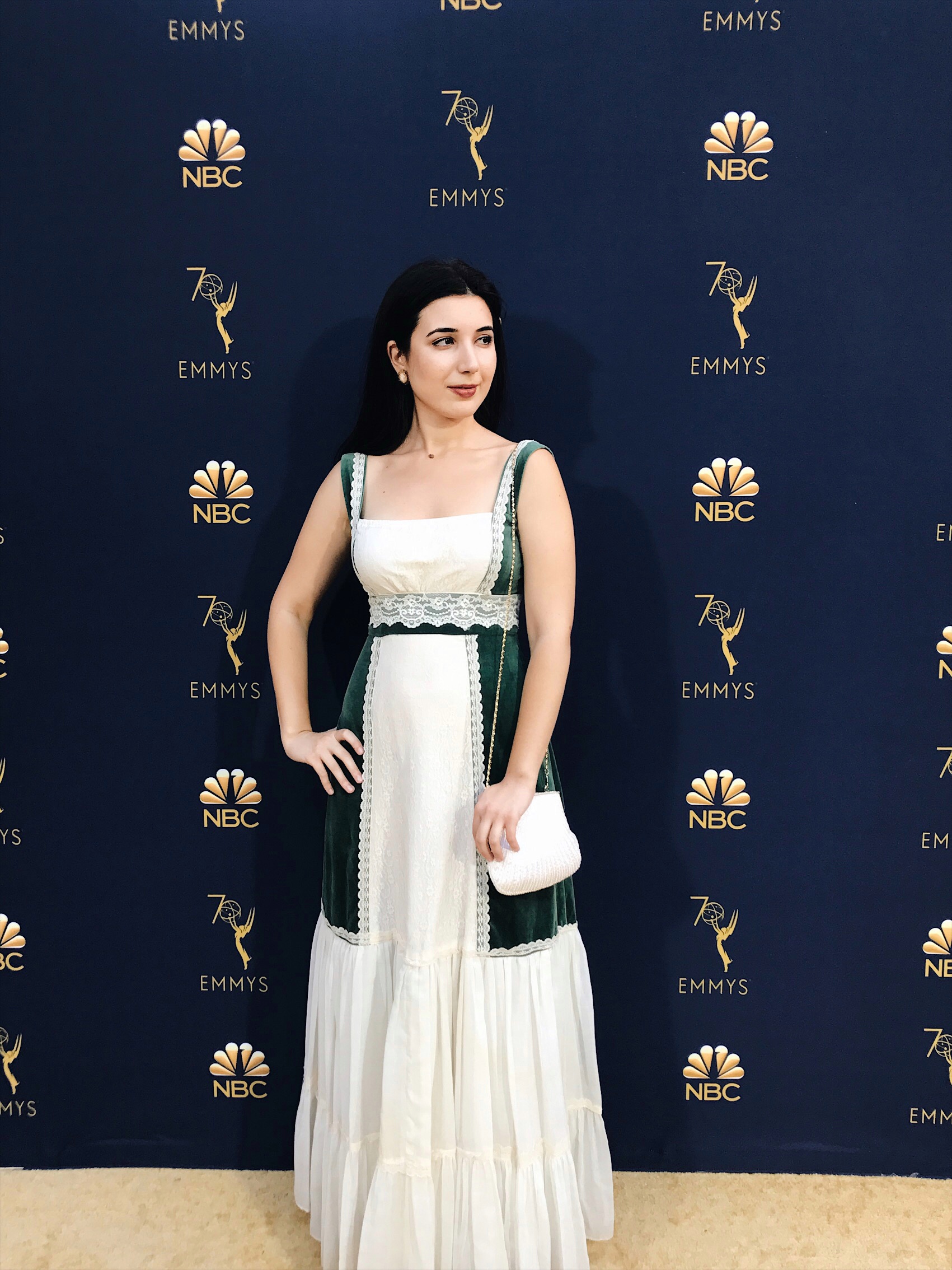 Emmys 2018 Red Carpet, red carpet, NBC Emmys 2018, Emmys, Television Academy, NBC, red carpet look, vintage dress, vintage evening gown, lace evening gown, evening gown, look of the night, best dressed