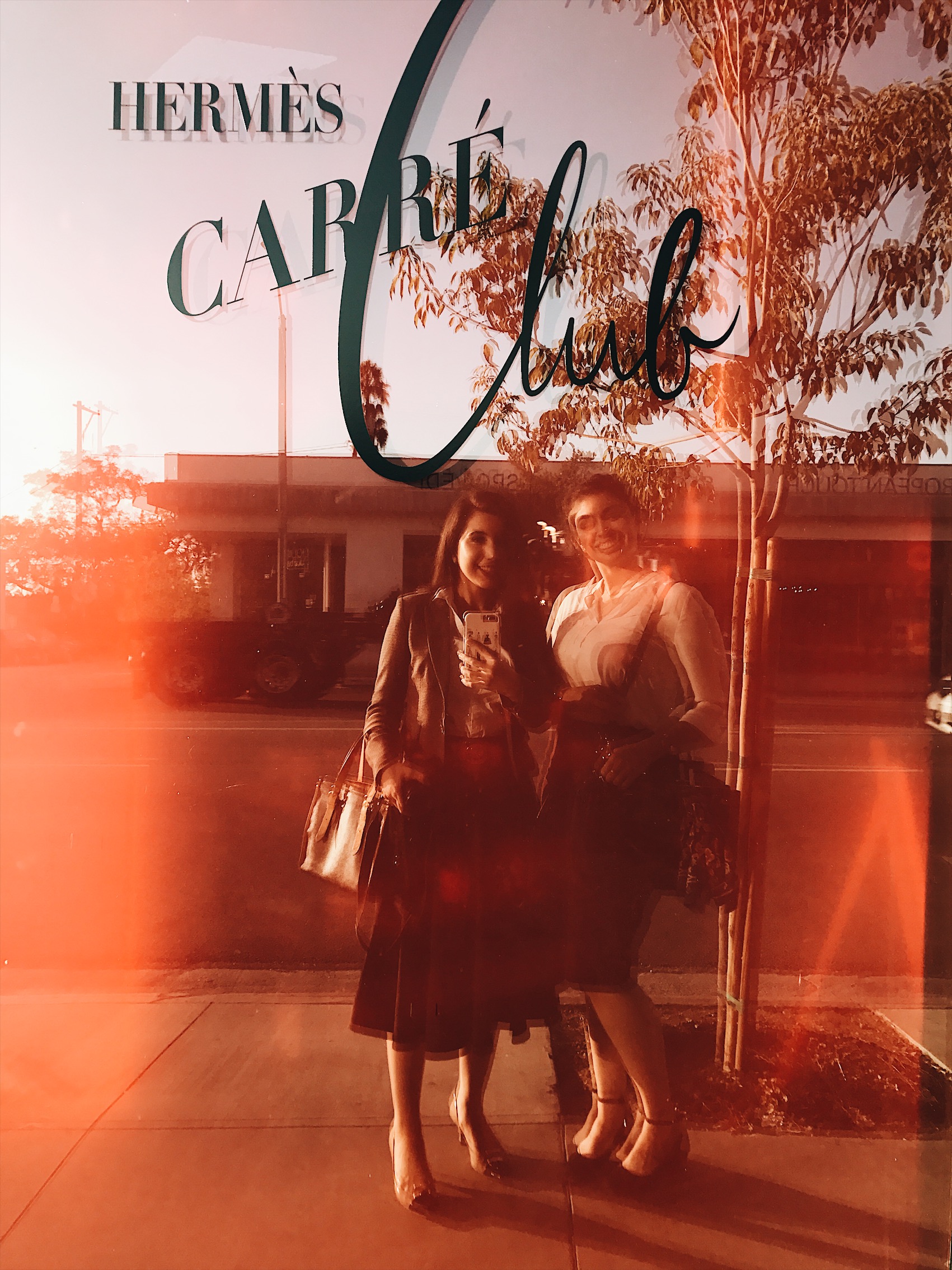 Hermes Carre Club Los Angeles, Los Angeles fashion, fashion pop up, Hermes pop up, Hermes, high fashion, Hermes scarf, lookbook, fashion, fashion blogger, outfit of the day, ootd, Gucci belt, Louis Vuitton handbag, Coach heels, style, style blogger, fall style tweed, blazer, white, button down