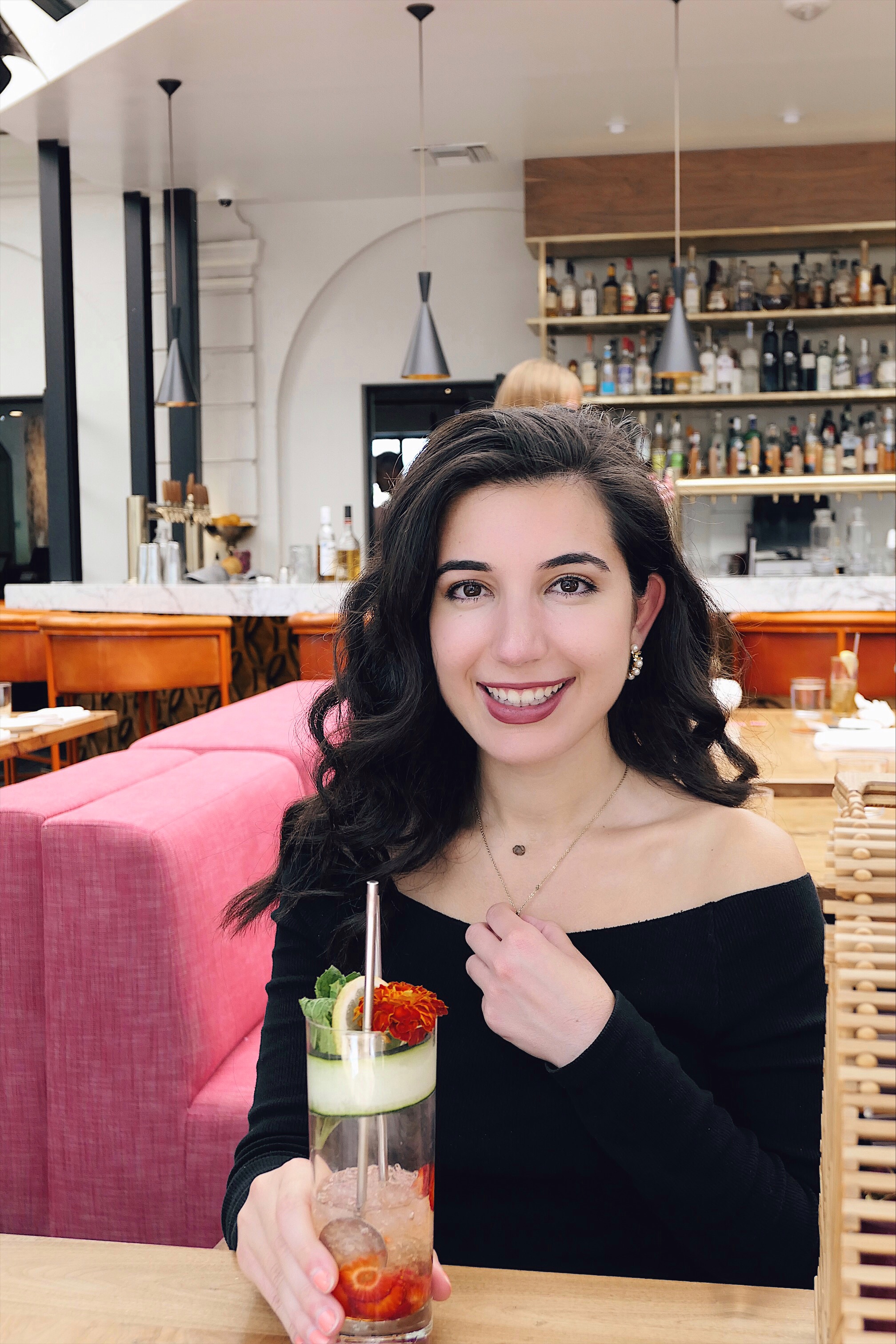 Downtown Los Angeles, DTLA, Los Angeles architecture, Los Angeles blogger, LA fashion blogger, fashion blogger, lookbook, minimalism, Calvin Klein, Michael Kors, Vintage jewelry, curly hair, Zara, what I wore, Sunday brunch, brunch outfit, summer style