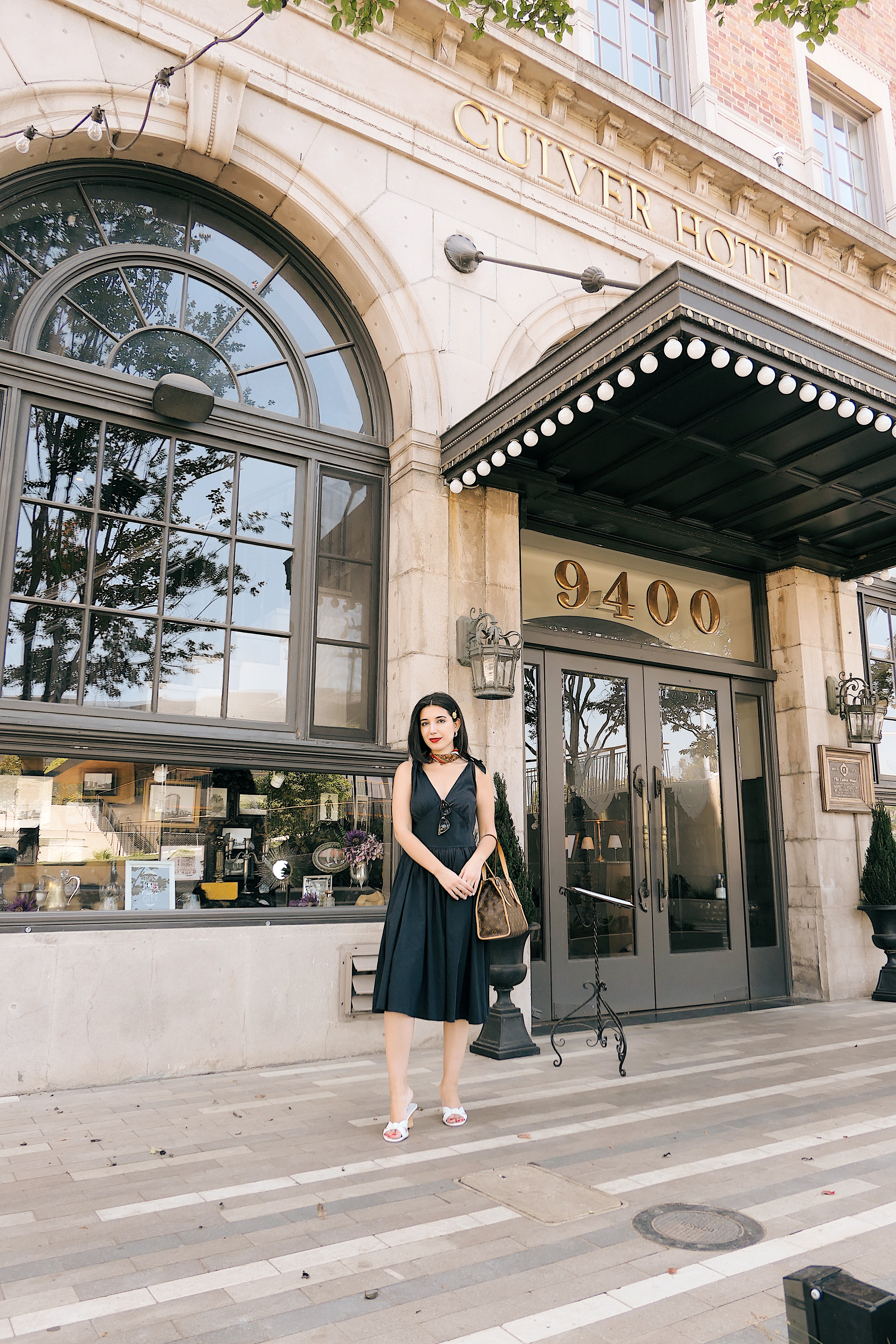 Los Angeles art deco, historic buildings, LA architecture, Marilyn Monroe, John Wayne, Old Hollywood Culver Hotel, 1920s, Los Angeles hotels, vintage fashion, fashion blogger, Louis Vuitton, consigned clothes, retro fashion, Culver City, LA, discover Los Angeles, travel blogger, LA blogger