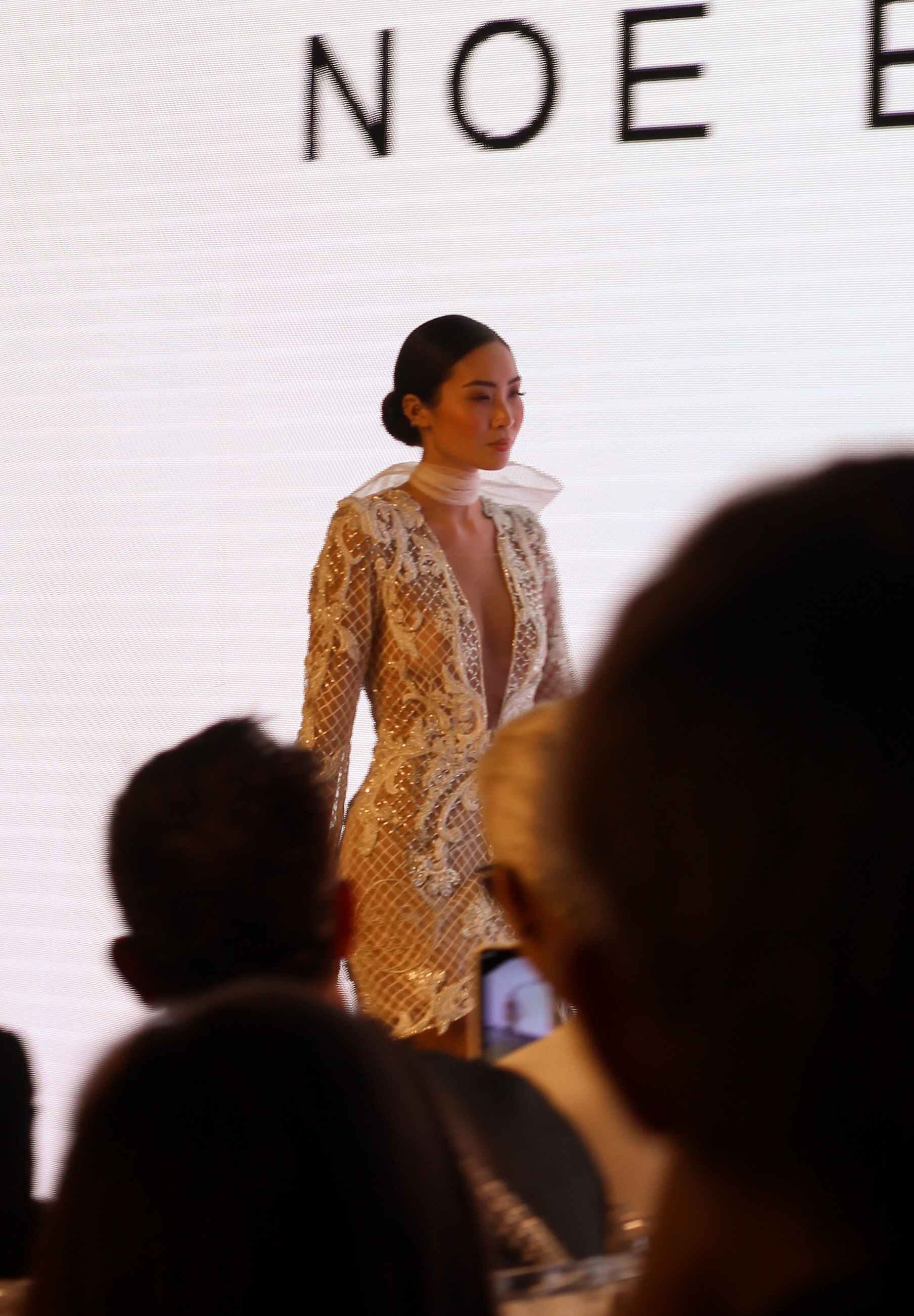 LA Fashion Week, Noe Bernacelli, fashion week, fashion month, SS20, haute couture, Peruvian fashion designer, fashion designer, alpaca fur coat, chiffon, beading, couture gowns, fashion blogger, LA fashion blogger, Petersen Automotive Museum