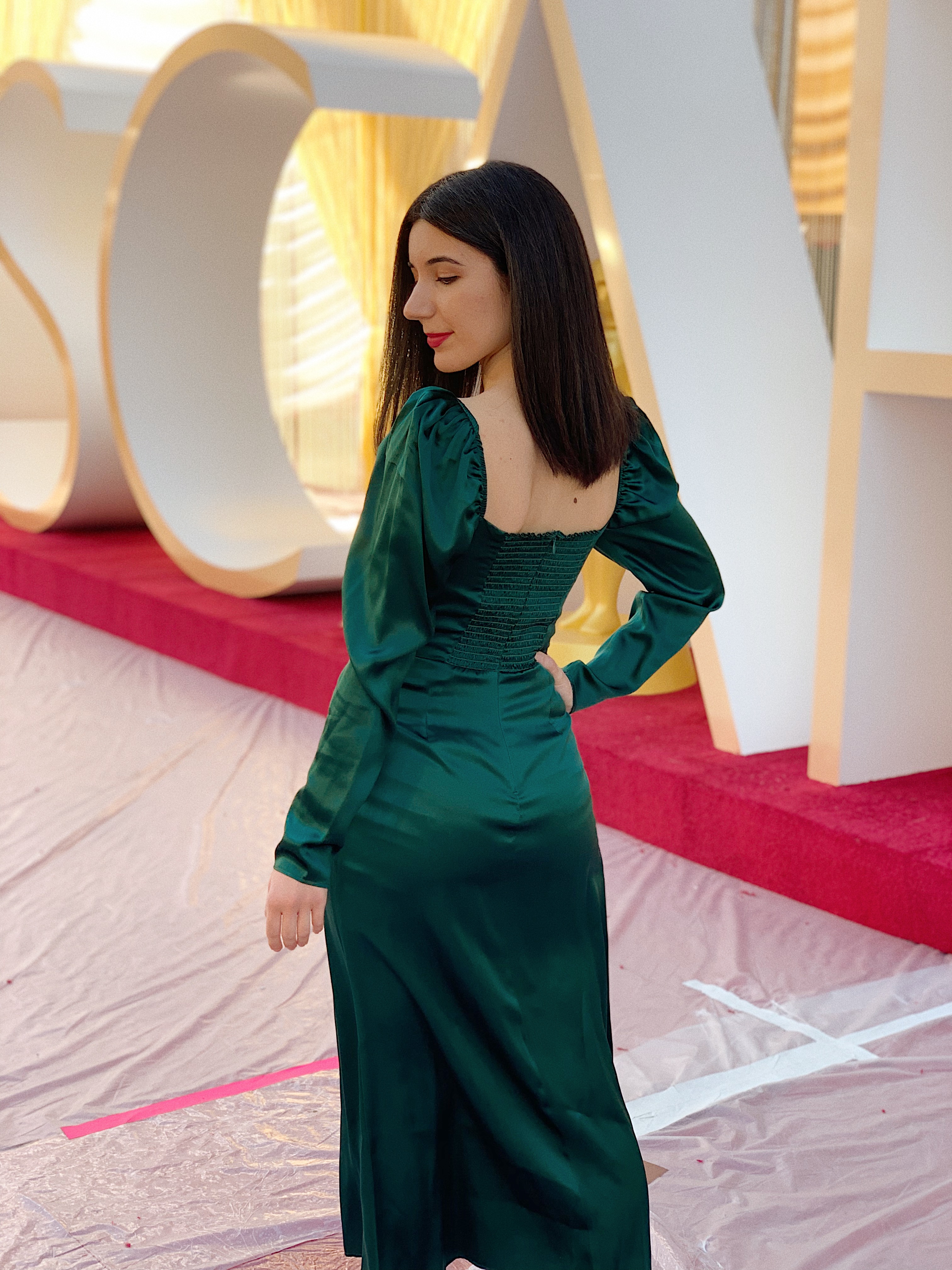 The Academy Awards, The Academy, The Oscars, Oscars red carpet fashion, The Oscars red carpet, red carpet style, what I wore, about last night, Reformation, Reformation Rey dress, sweetheart neckline, ootn, outfit of the night, sustainable fashion