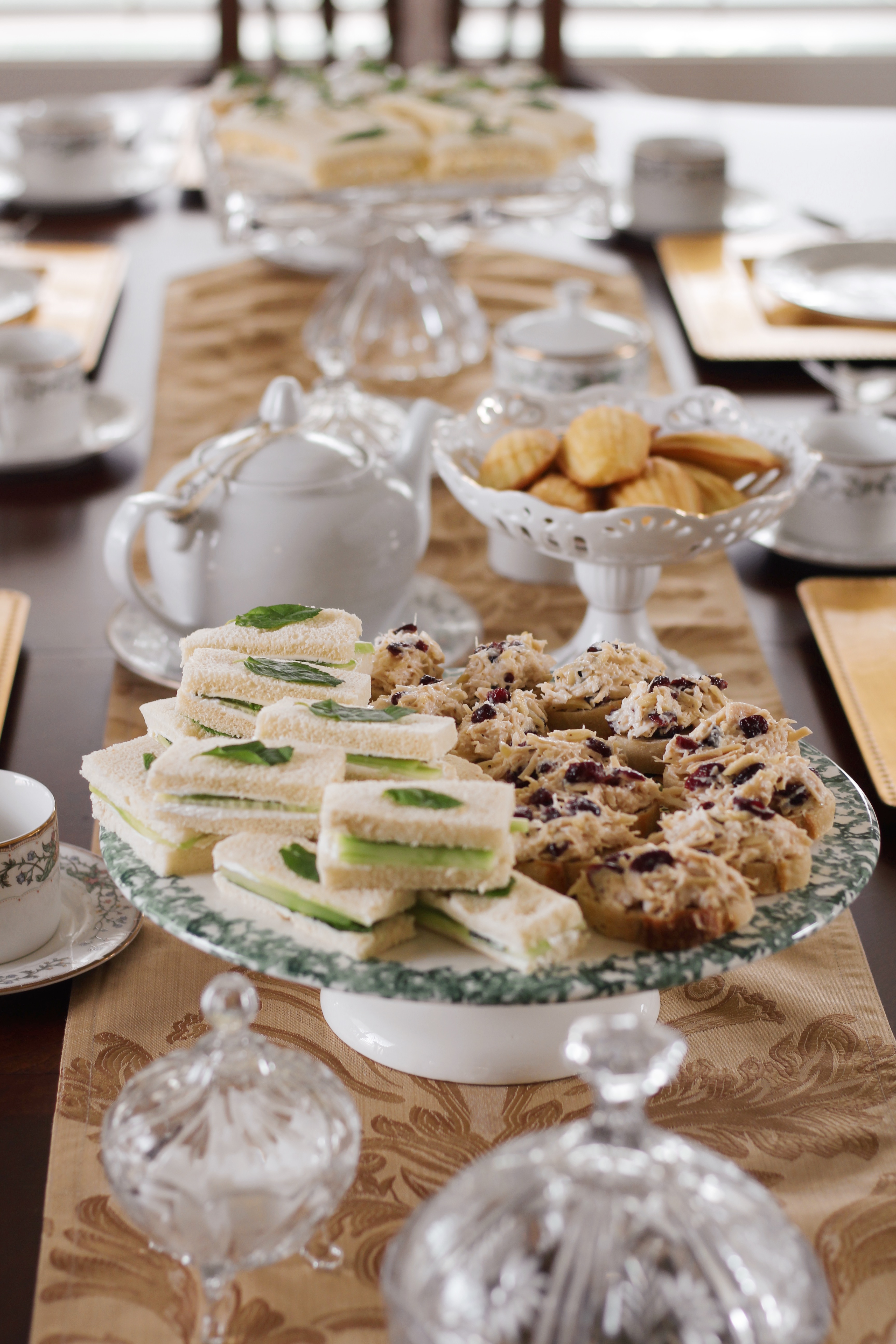 at home together, stop the spread, lookbook, food recipes, loose leaf tea, spring fashion, spring style, family time, afternoon tea, social distancing, Fortnum and Mason, finger sandwiches, tea sandwiches, off-the-shoulder dress, Victorian style dress, tea time, gold jewelry, lace dress, vintage fashion, thrifted, vintage dress, fashion blogger, style blog, lifestyle blogger, COVID19