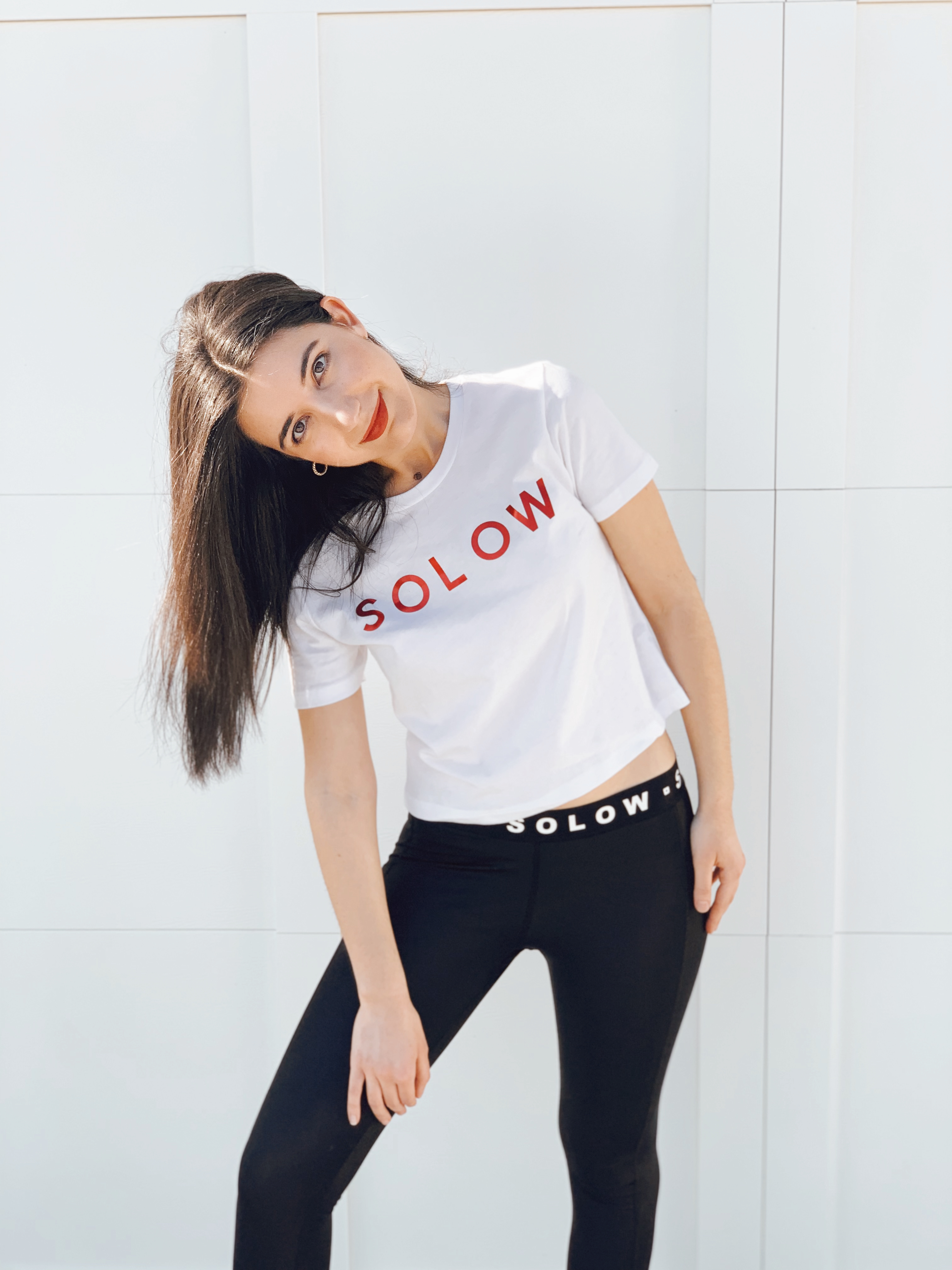 activewear, athleisure, loungewear, luxury loungewear, lookbook, athletic, fashion editorial, SOLOW, leggings, T-shirt, fashion blogger, style diary, sporty fashion, gym outfit, ootd, outfit of the day, at home, at home workout, workout wear, what I wore, spring fashion, 2020 fashion, APL, Daniella Clarke, Gilby Clarke, Frankie Clarke