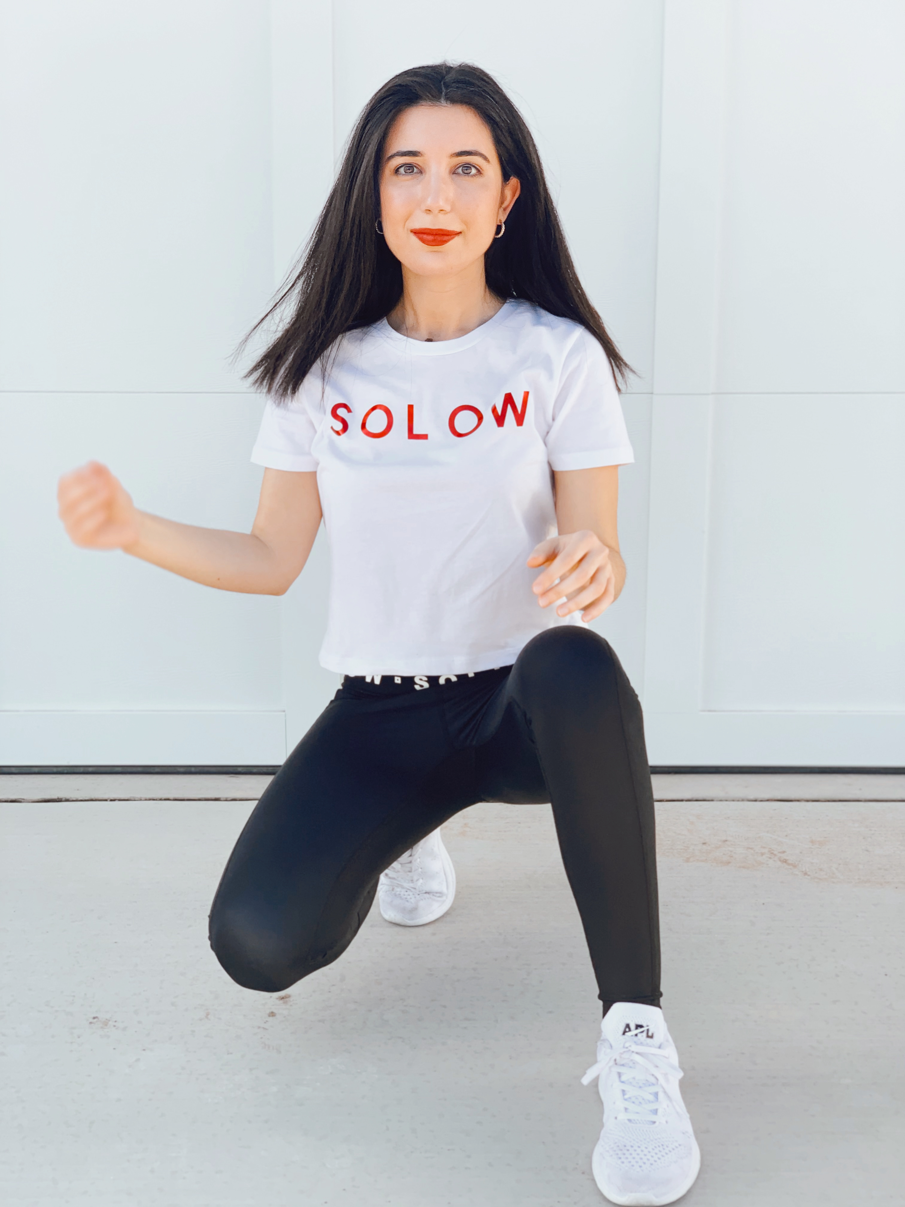 activewear, athleisure, loungewear, luxury loungewear, lookbook, athletic, fashion editorial, SOLOW, leggings, T-shirt, fashion blogger, style diary, sporty fashion, gym outfit, ootd, outfit of the day, at home, at home workout, workout wear, what I wore, spring fashion, 2020 fashion, APL, Daniella Clarke, Gilby Clarke, Frankie Clarke