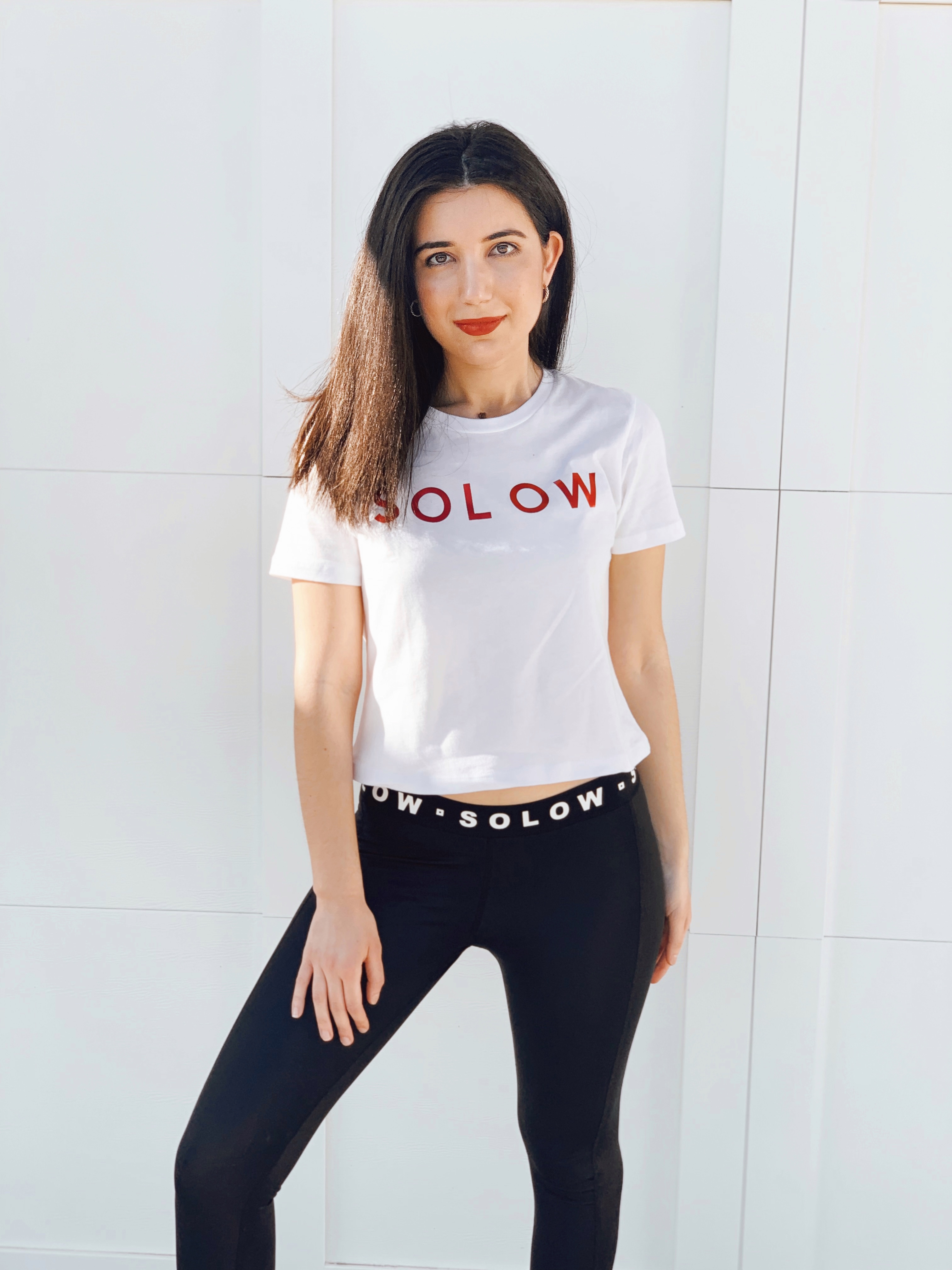 activewear, athleisure, loungewear, luxury loungewear, lookbook, athletic, fashion editorial, SOLOW, leggings, T-shirt, fashion blogger, style diary, sporty fashion, gym outfit, ootd, outfit of the day, at home, at home workout, workout wear, what I wore, spring fashion, 2020 fashion, APL, Daniella Clarke, Gilby Clarke, Frankie Clarke