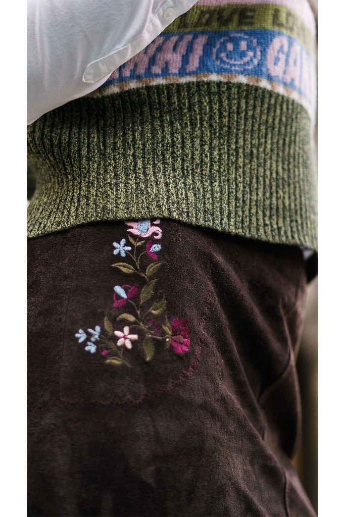 cowboy boots, sweater vest, Ganni, Coach, equestrian, preppy, suede skirt, Ralph Lauren, runway, fashion week, fall fashion, Sacramento, Stanford Mansion, California style, CA