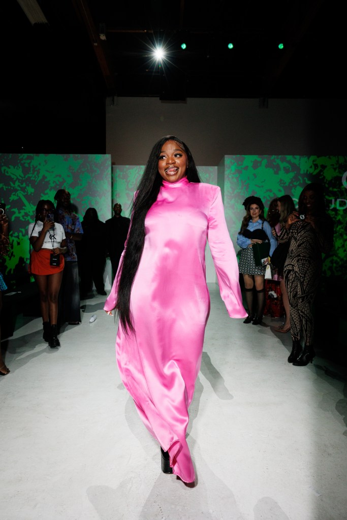 Yvonne Orji, Claude Kameni, Black fashion designer, Black-owned brand, LAFW, Los Angeles, fashion week, fashion month, Los Angeles fashion, N4xt Experiences, Nya Studios, style speaks, emerging designer, Cameroon, African prints, Cameroon fashion