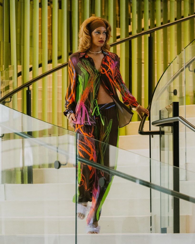 BruceGlen, faith, fashion, dopamine dressing, dressing with joy, colorful fashion, BIPOC designers, sustainable designer, W Hotel, LAFW, Los Angeles fashion, Hollywood