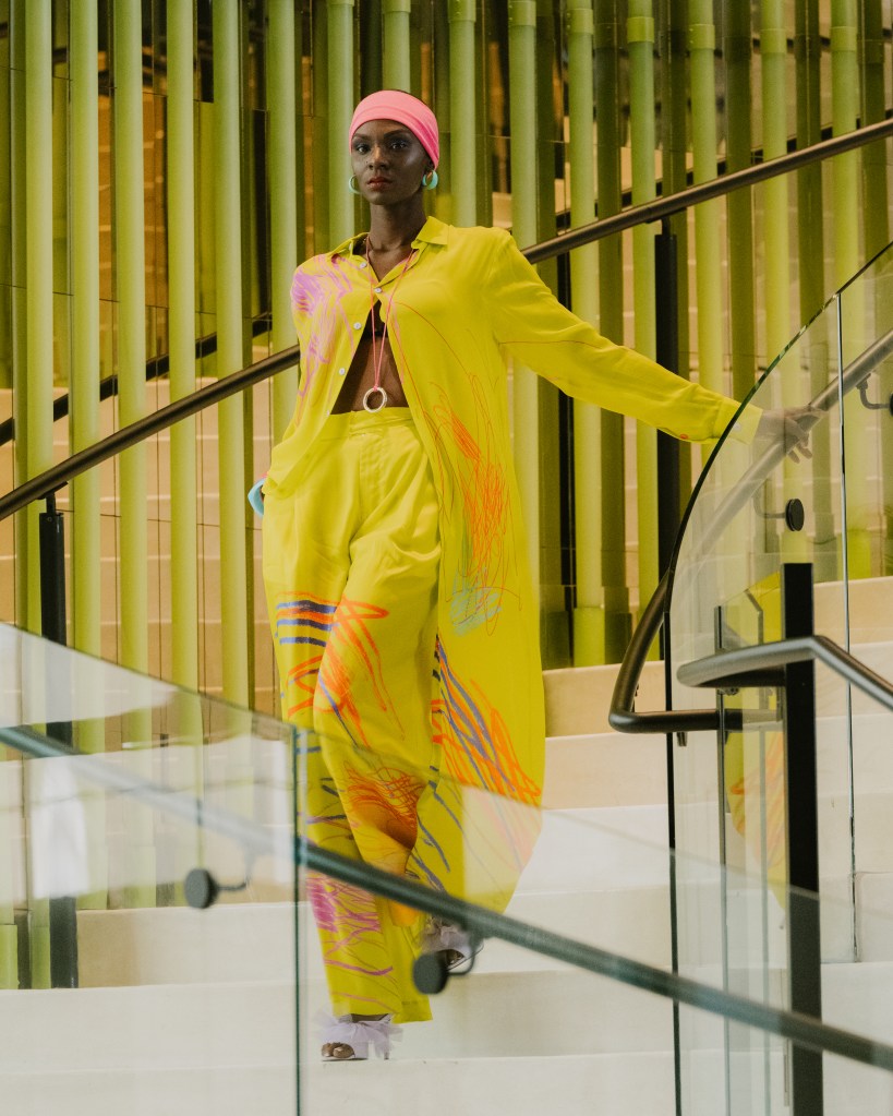 BruceGlen, faith, fashion, dopamine dressing, dressing with joy, colorful fashion, BIPOC designers, sustainable designer, W Hotel, LAFW, Los Angeles fashion, Hollywood